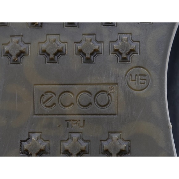 Ecco Golf Shoes Mens 12 Gray Leather Perforated Spikeless Lace Up Low Top - Picture 10 of 12